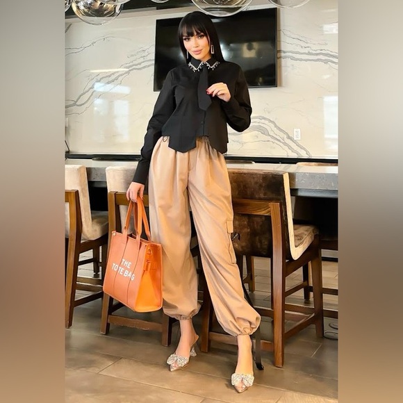 52B. Button Front Long Sleeve With Tie - Picture 7 of 11